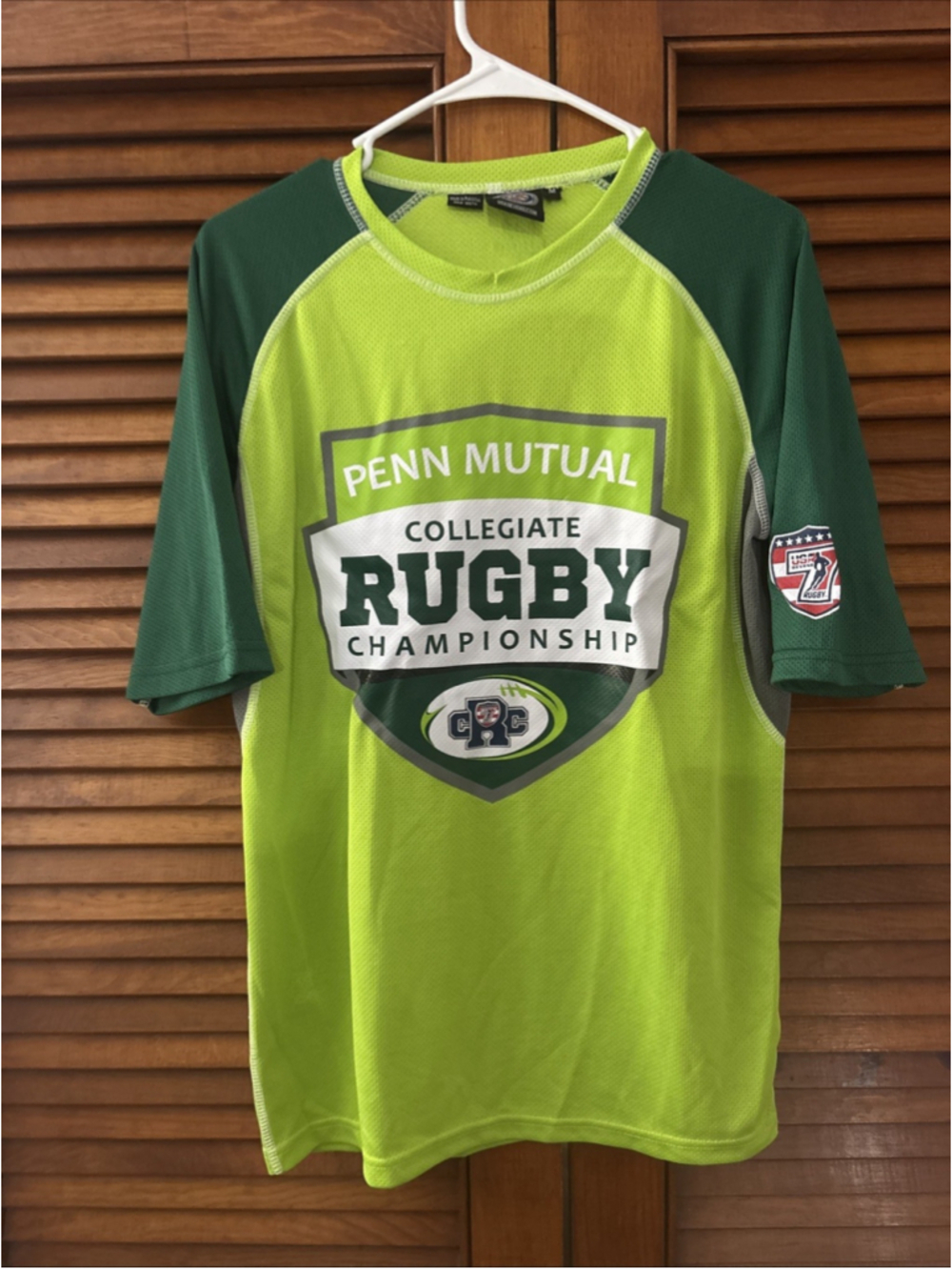 Collegiate Rugby USA Sevens T-Shirt Green Rugby Licensed Adult Size Medium